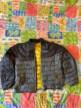 Eddie Bauer Black Jacket with Yellow Interior